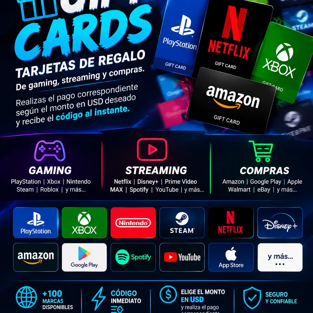 Gift Cards Digitales (Tarjetas 🎁) — imagen 2
