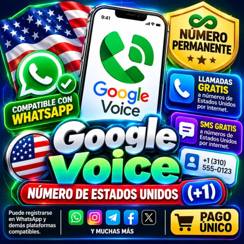 Google Voice USA Número permanente — imagen 1