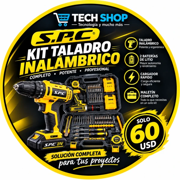 Kit Taladro Inalámbrico SPC's foto | Tech Shop |  BizneCubano