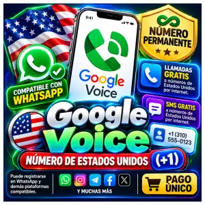 Google Voice USA Número permanente miniatura 1